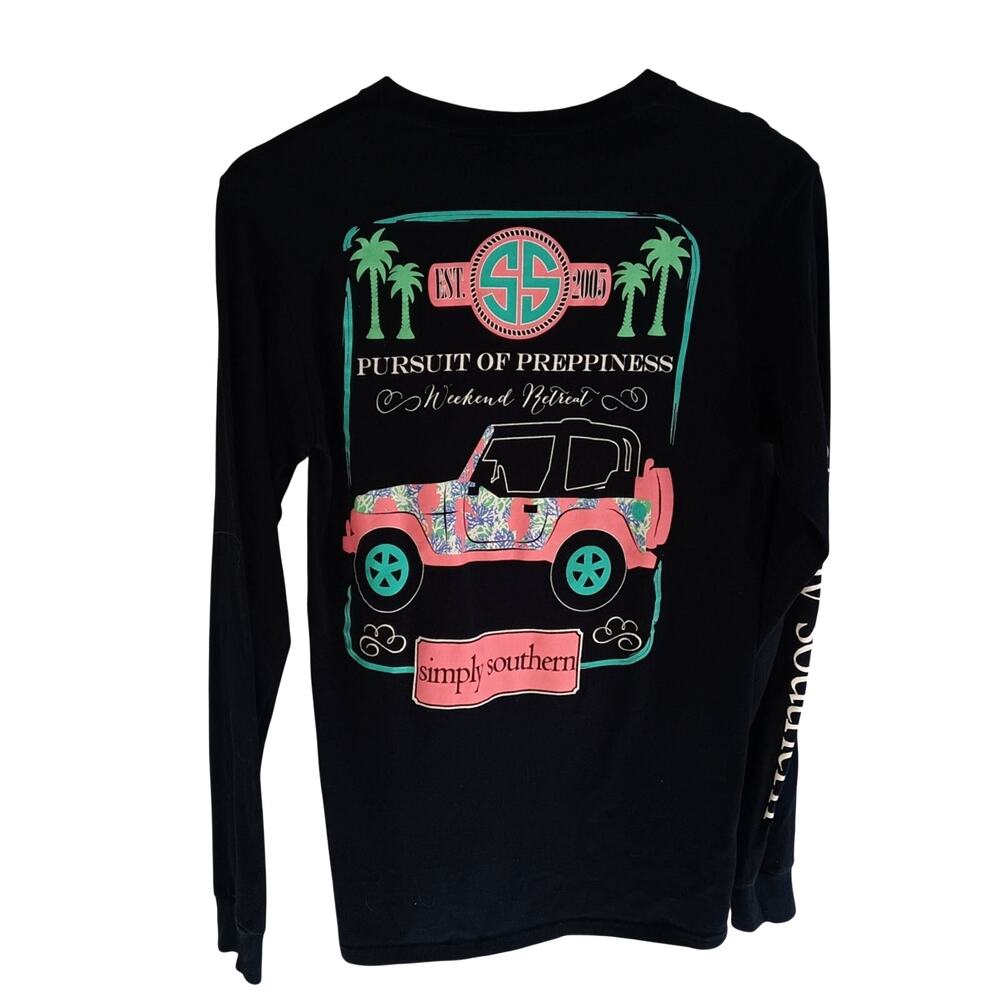 Simply Southern Navy Long Sleeve Jeep Shirt